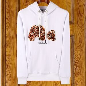 Palm Angels White Hooded Sweatshirt